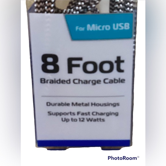 🆕🔥ZGEAR 8”FT BRAIDED CHARGING CABLE FOR MICRO USB NWT&NIB - Picture 3 of 4